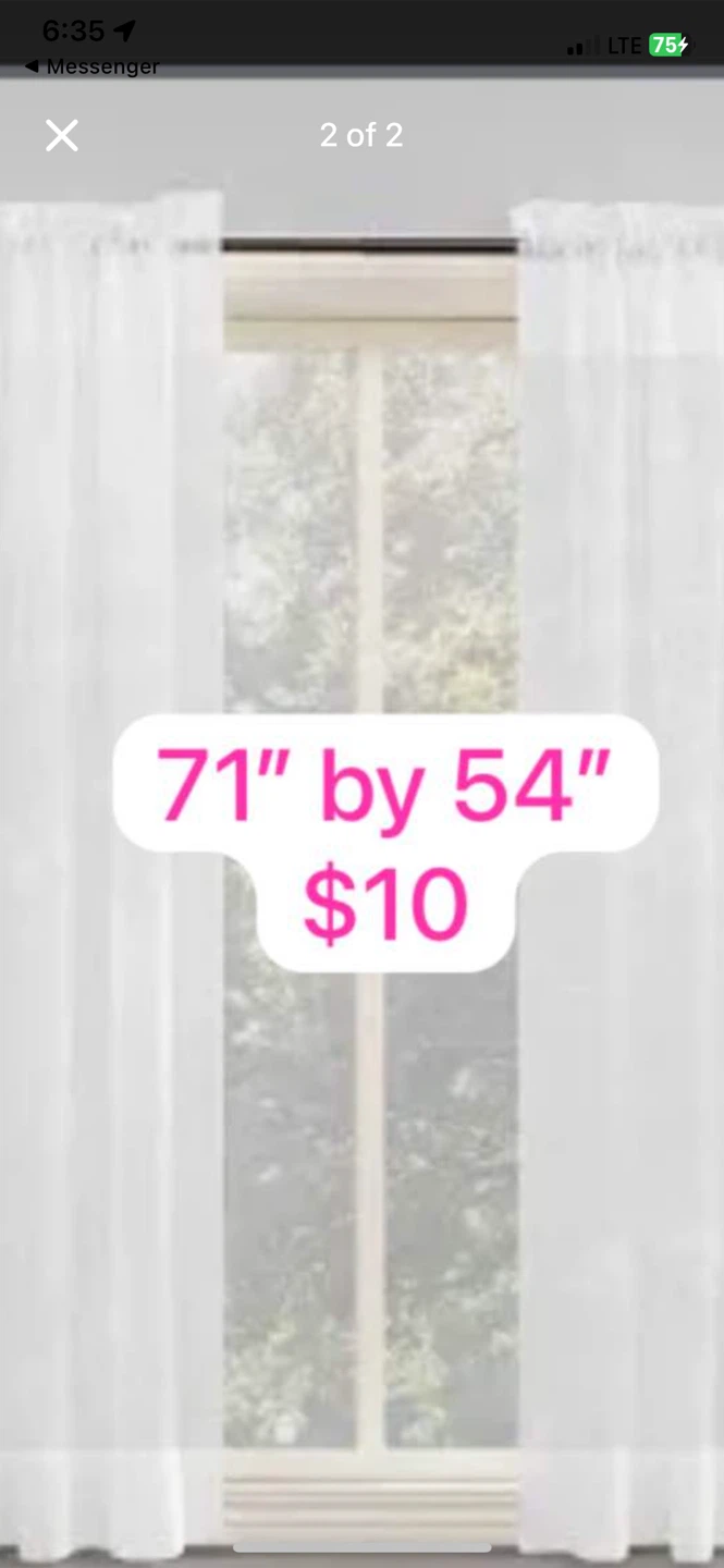 4 White Sheer Curtains - 84" x 59" - photo 3