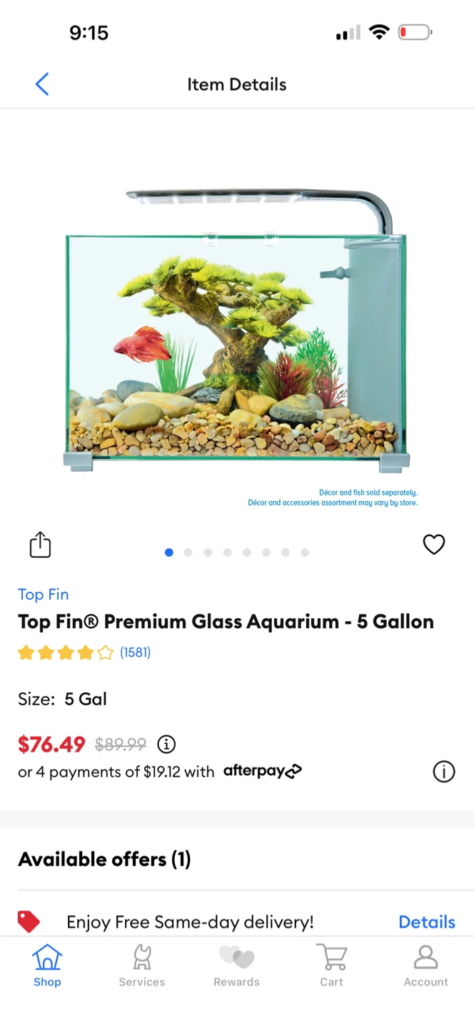 Top Fin Premium Glass Aquarium - 5 Gallon - photo 2