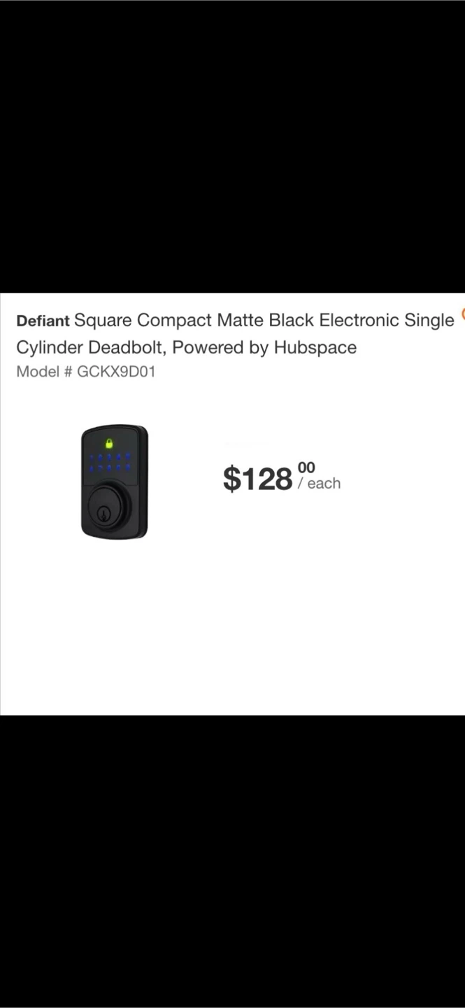 Defiant Smart Wi-Fi Deadbolt Matte Black - photo 2