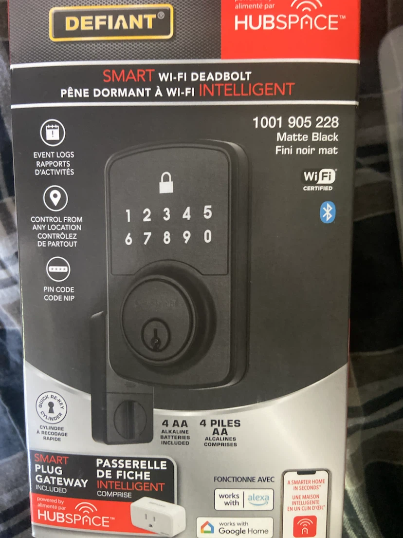 Defiant Smart Wi-Fi Deadbolt Matte Black