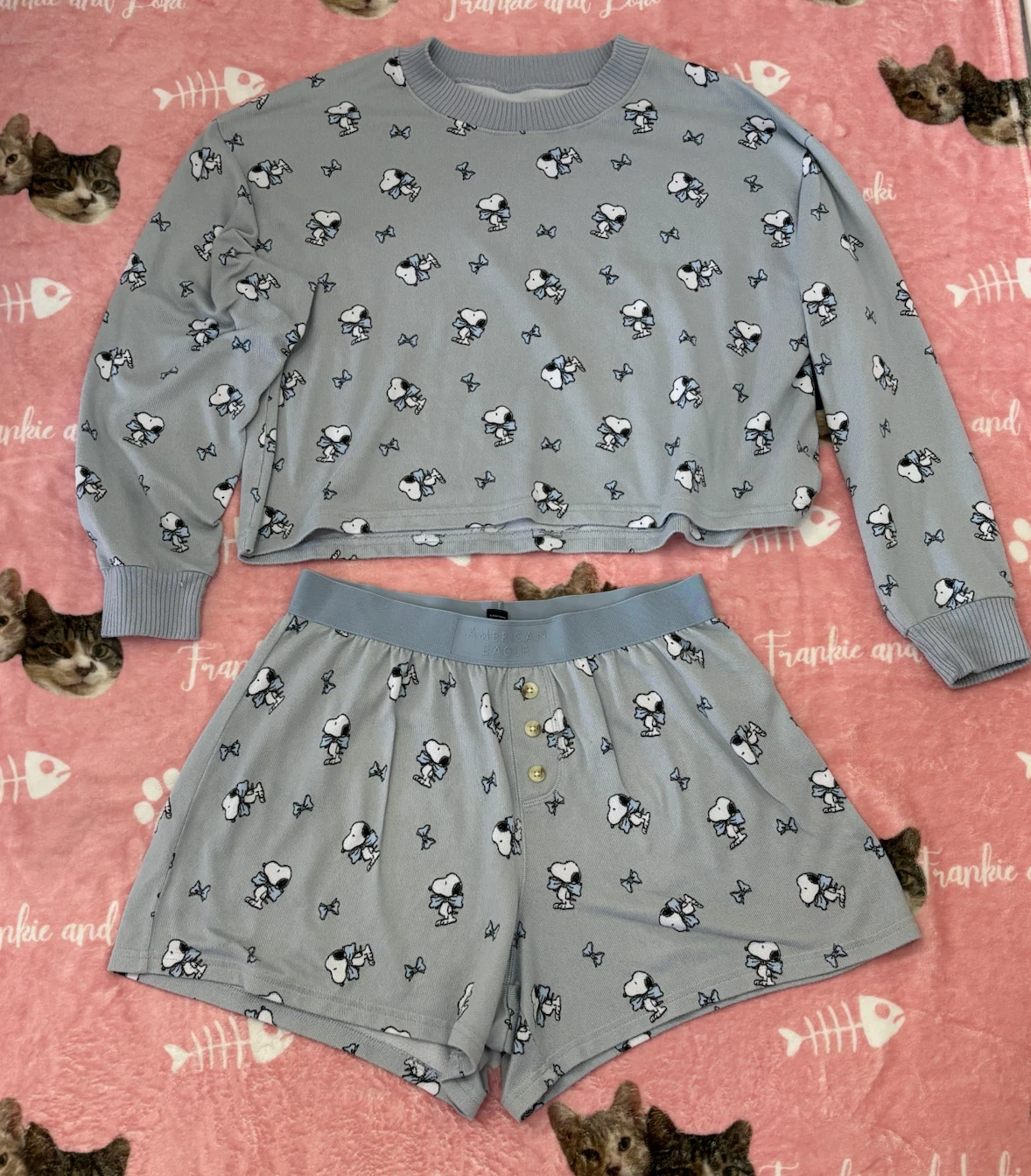 American Eagle AE Lounge Snoopy Pajama Set