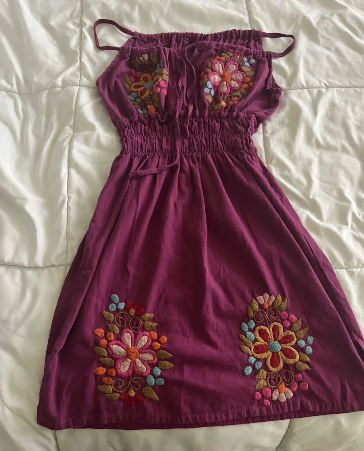 Women's Embroidered Purple Sundress