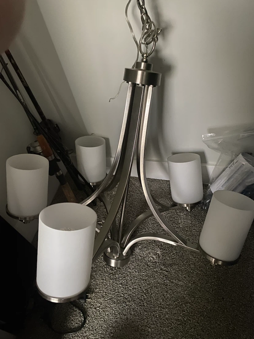 5 bulb chandelier