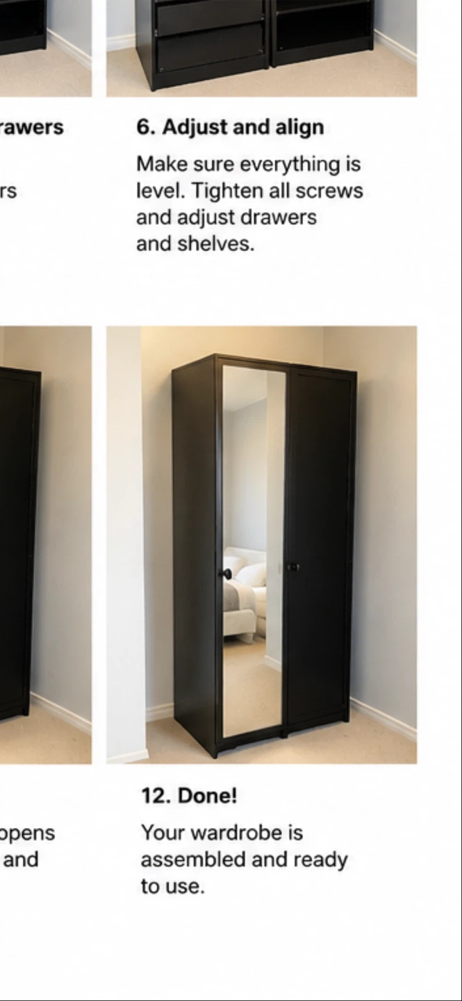 IKEA PAX Wardrobe with mirrored door - photo 2