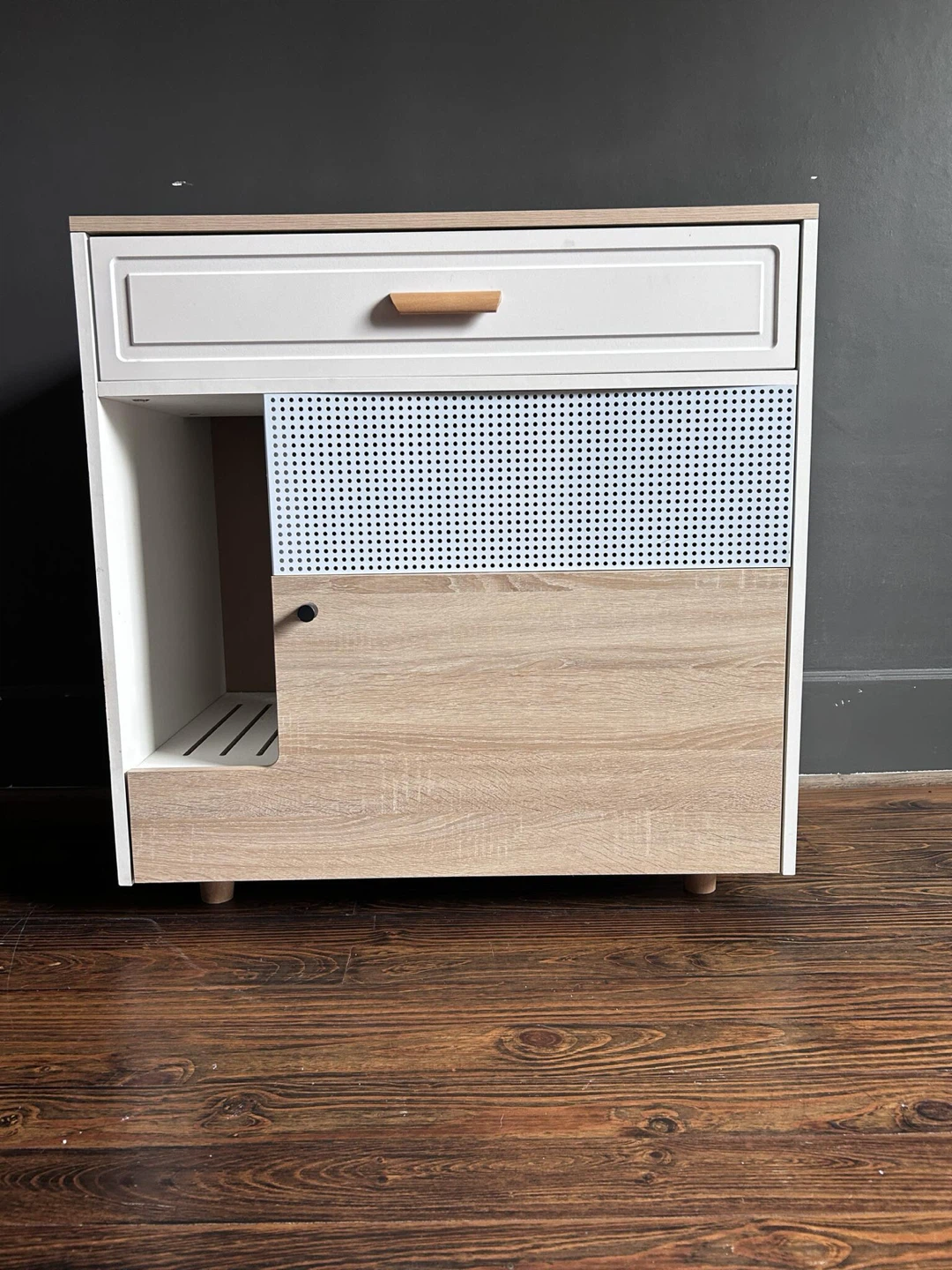 Hidden Litter Box Enclosure Cabinet