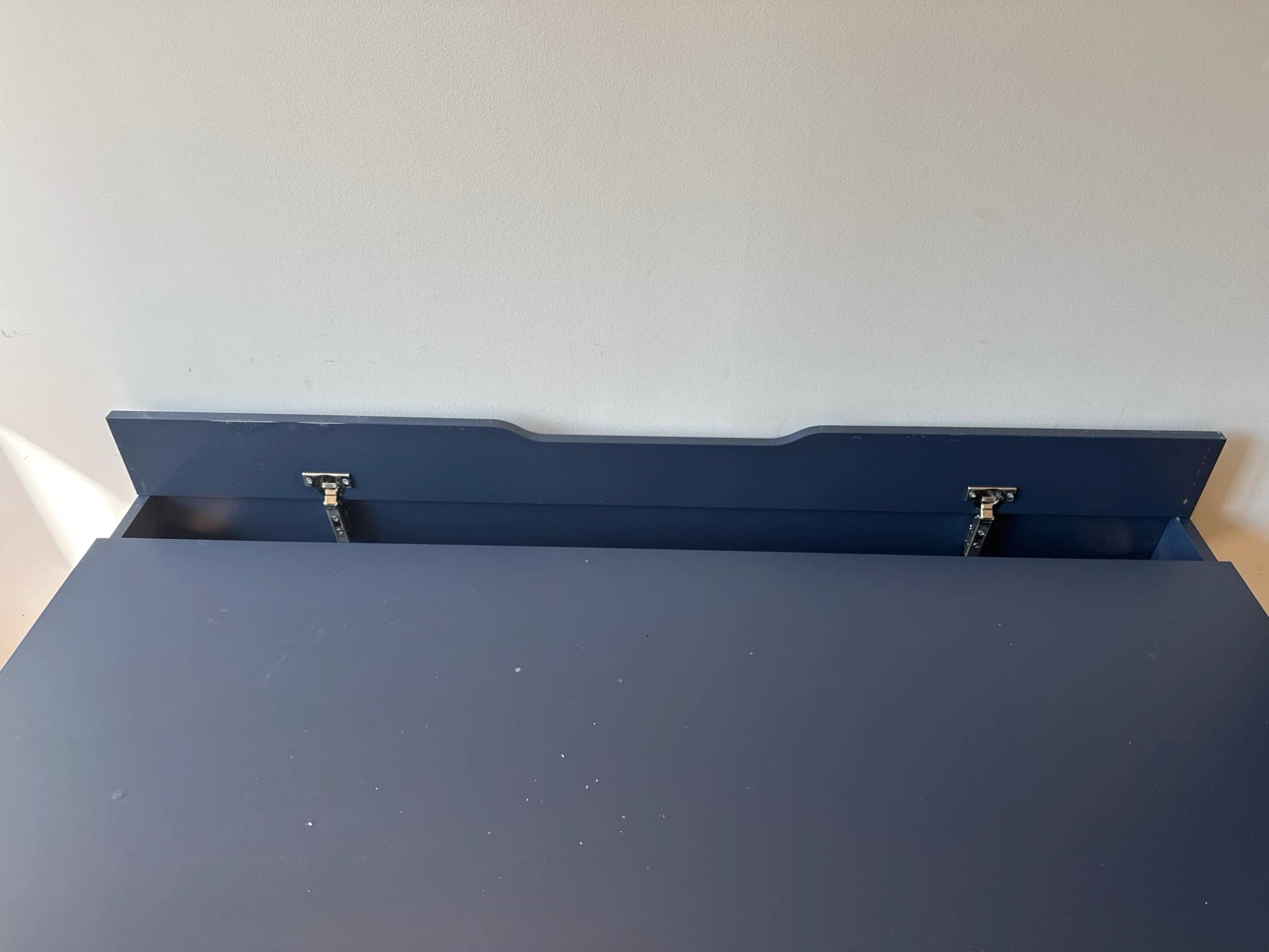 Ikea Navy Blue Writing Desk with Drawers and cable management - photo 5