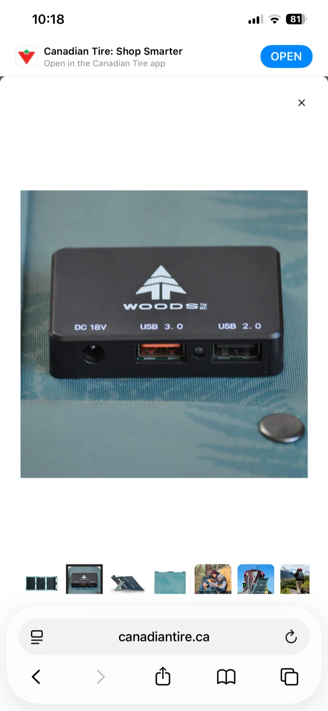 Woods 21W Packable Solar Panel - photo 2