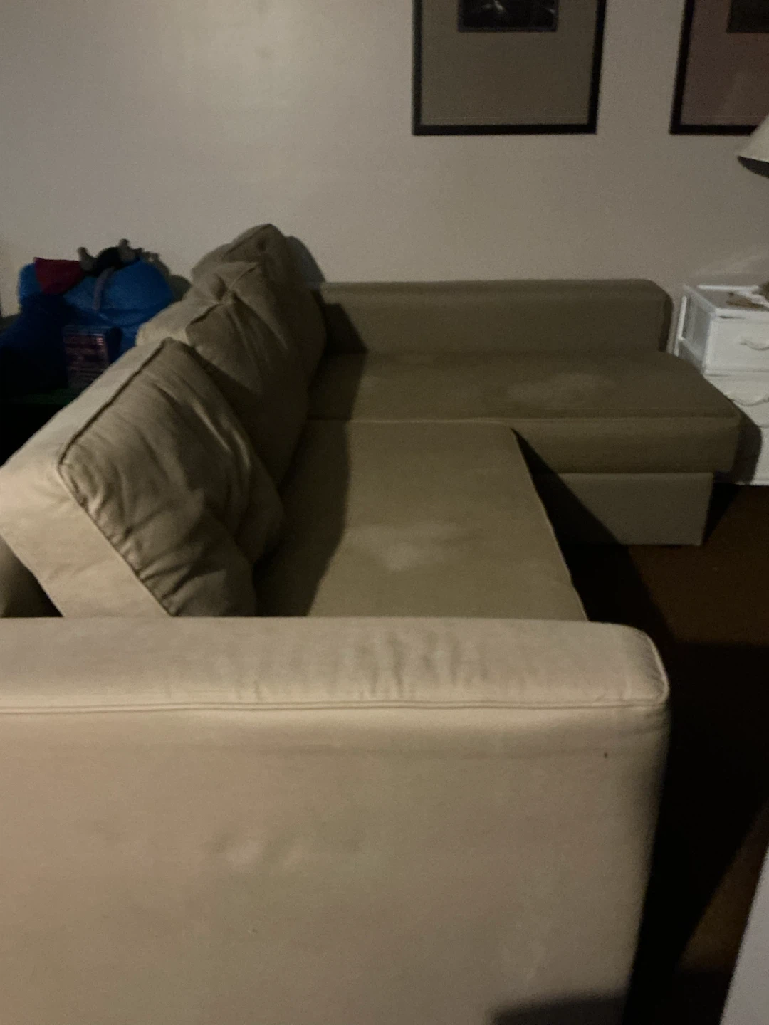 IKEA corner couch with sofa bed - photo 2