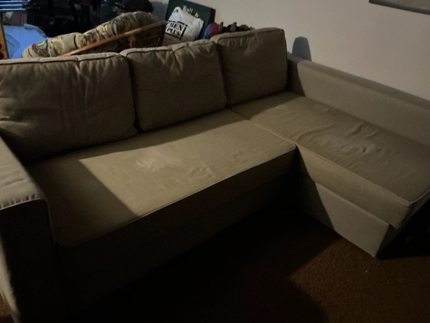 IKEA corner couch with sofa bed - photo 4