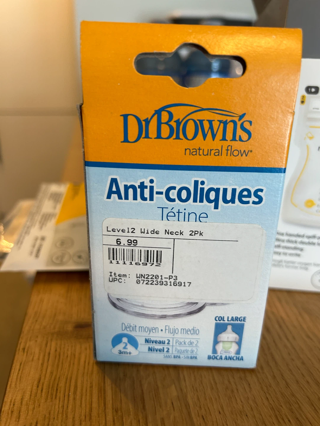 Dr. Brown's Anti-colic Wide-Neck Level 2 Nipple 2-Pack - photo 2
