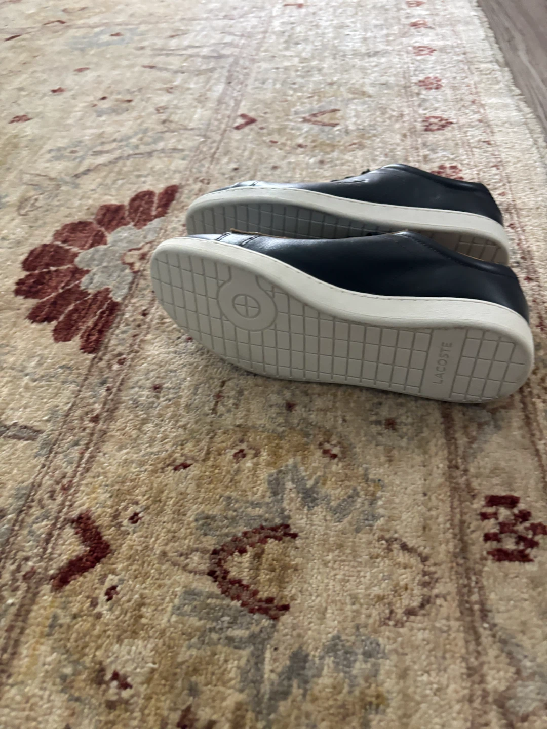 Lacoste Men's Black Leather Sneakers size 8 - photo 3