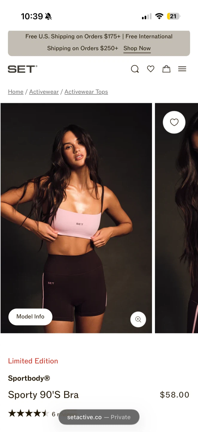 SET Sporty 90'S Bra - Pink