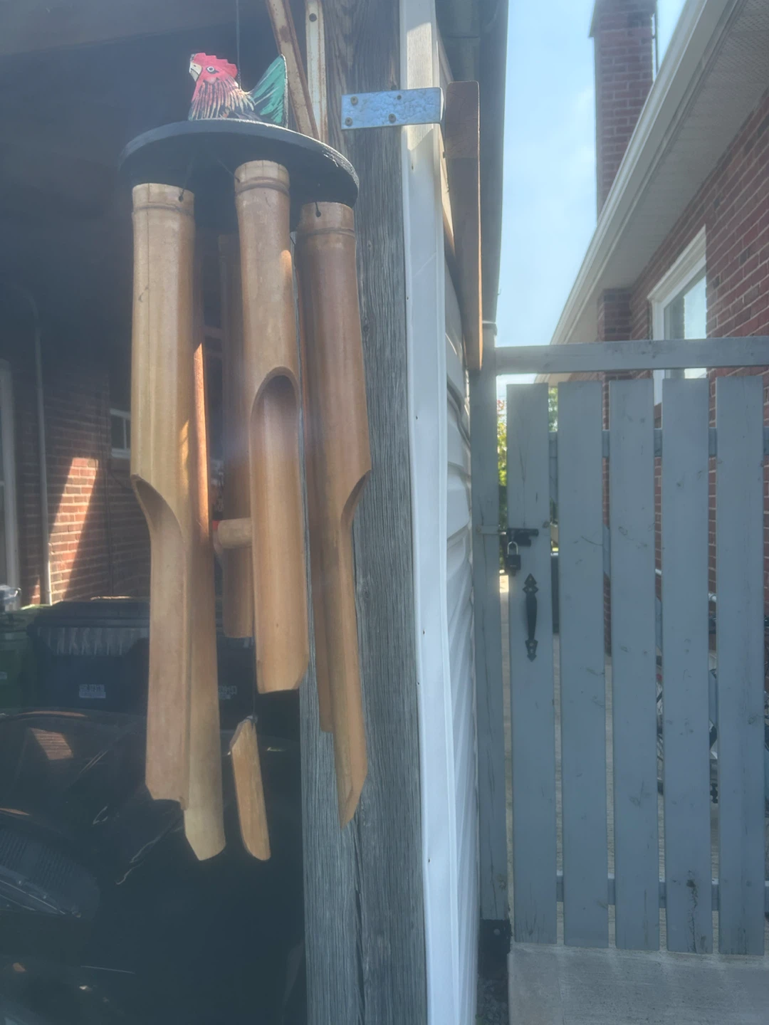Bamboo Wind Chime with Rooster Topper - photo 2