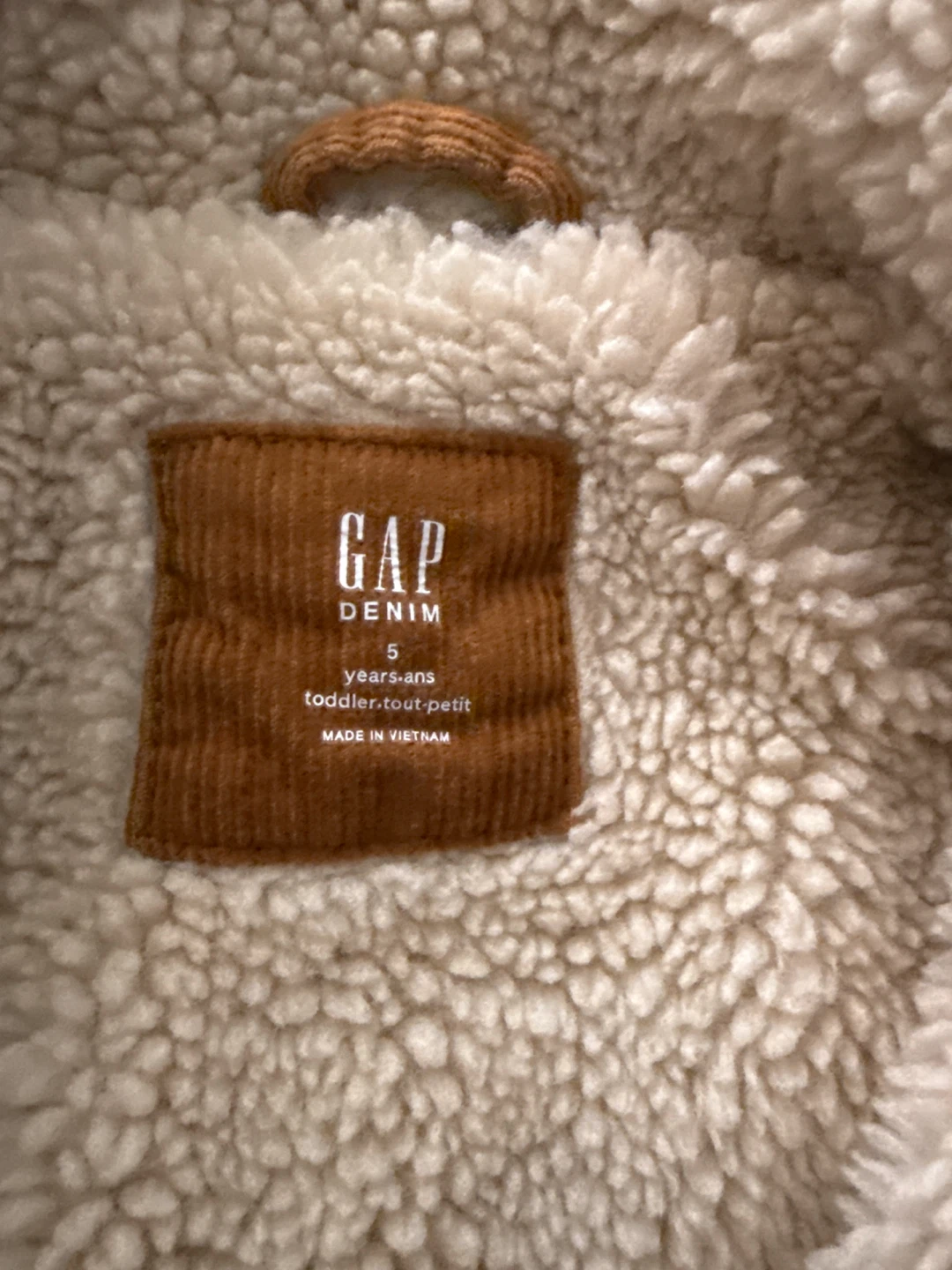 GAP Toddler Corduroy Sherpa Lined Jacket - Size 5 - photo 2