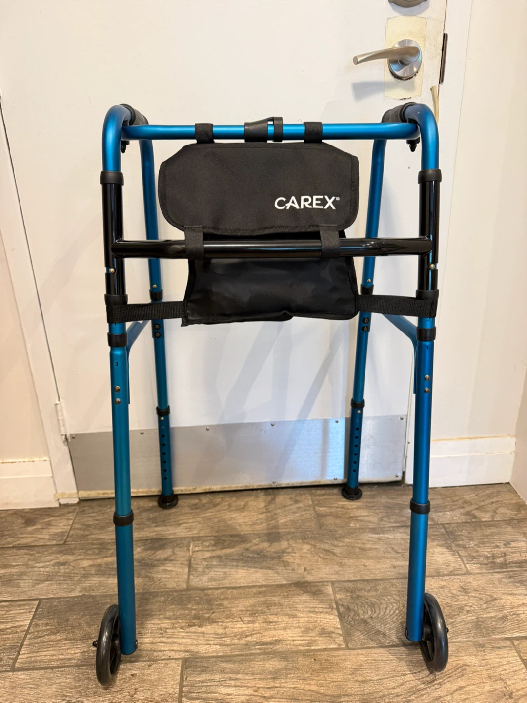 Carex Blue Folding Walker with Bag
