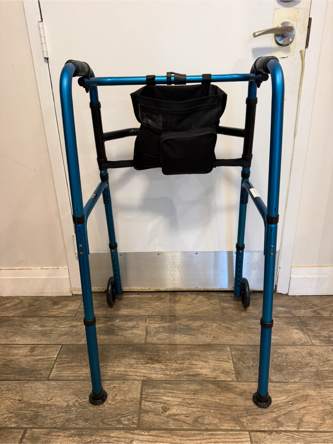 Carex Blue Folding Walker with Bag - photo 3