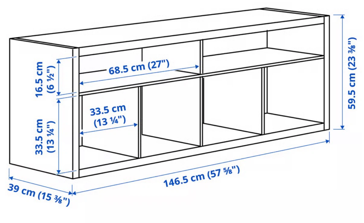 IKEA Kallax -Cube Storage TV Bench Unit White - photo 4