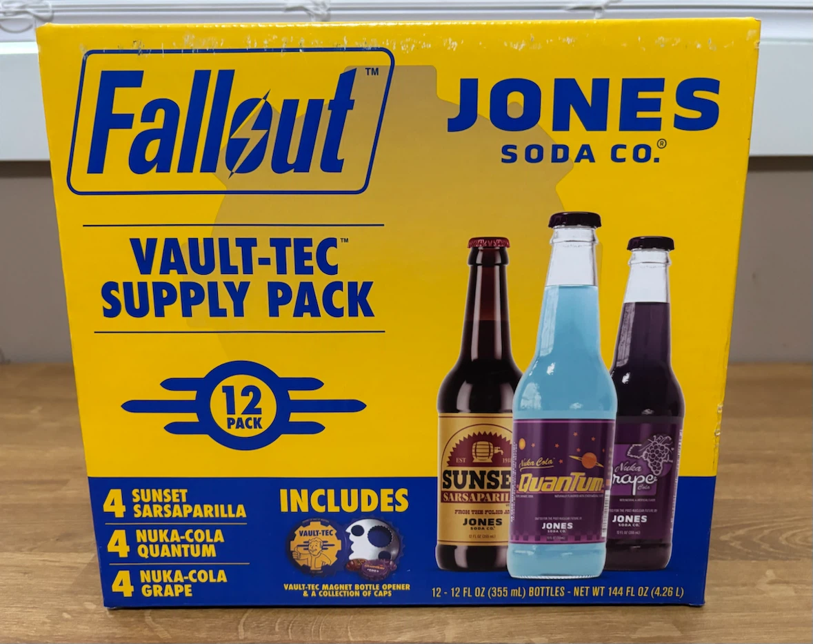 SEALED BOX Jones Soda Co. Fallout Vault-Tec Supply Pack 12 Pack
