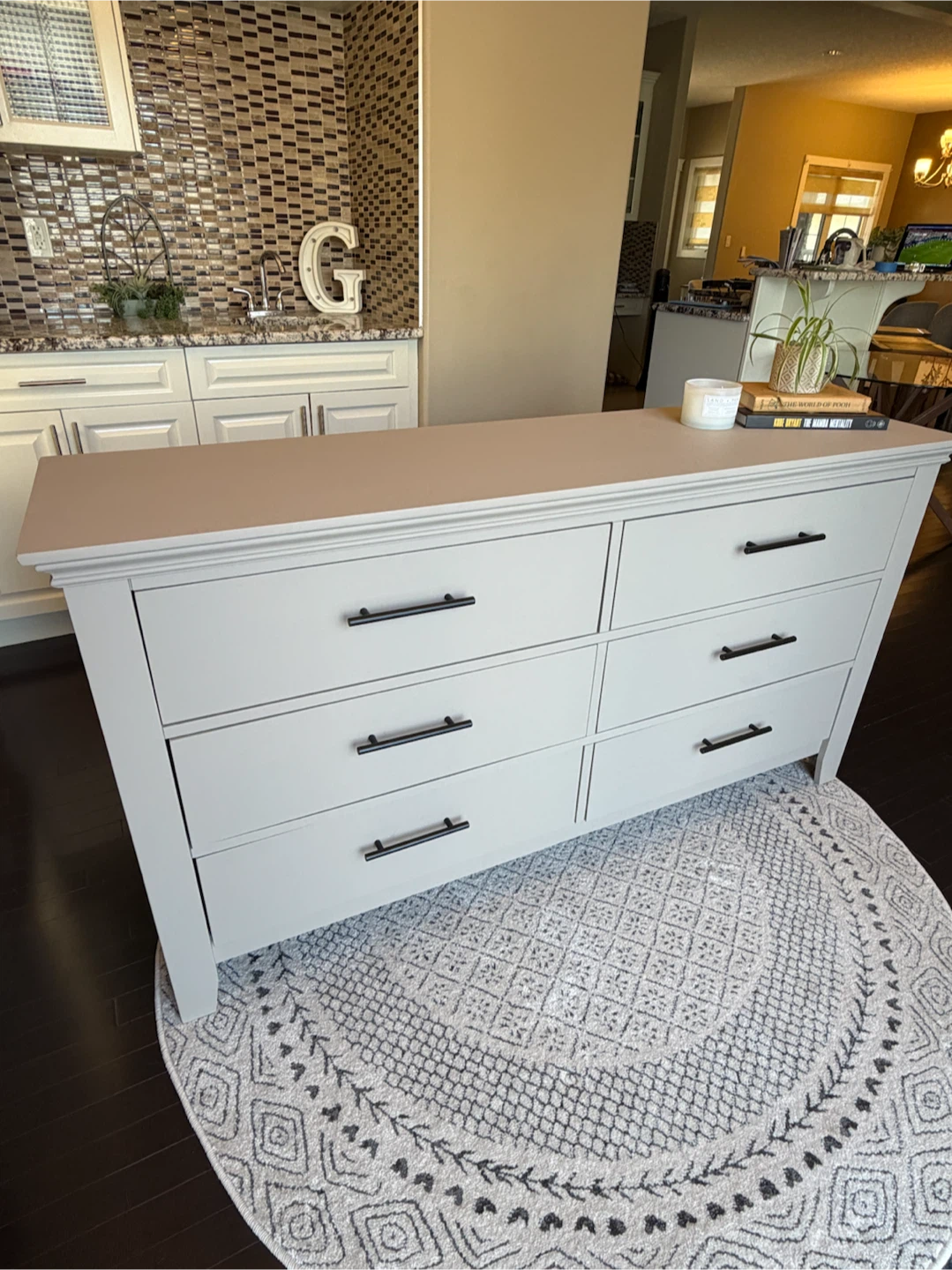 Beautifully refinished 6-drawer dresser modern
