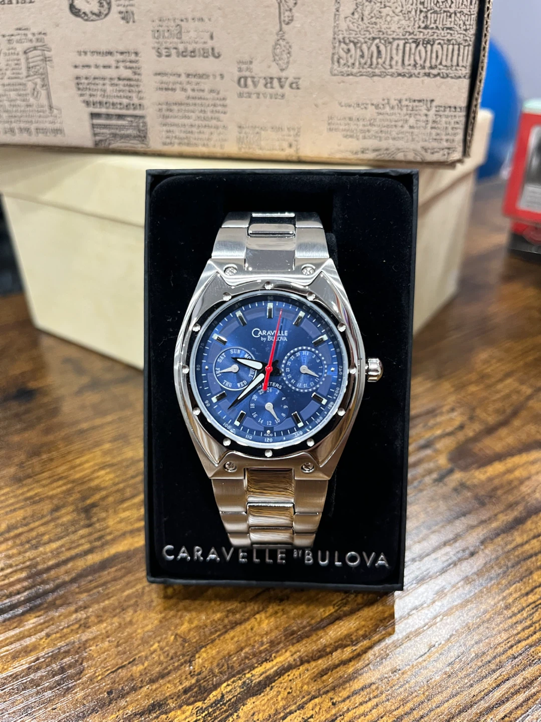 CARAVELLE by Bulova Men's Blue Dial Watch