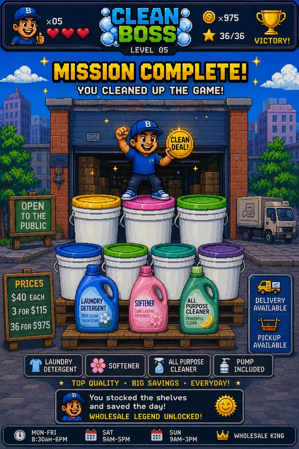 Laundry Detergent, Softener, All Purpose Cleaner