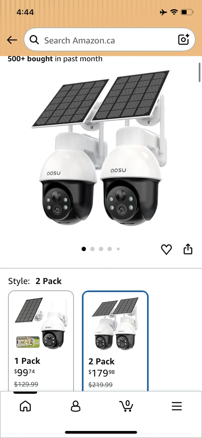 AOSU 3K/5MP Solar Security Cameras Wireless Outdoor (2 Pack) - photo 2