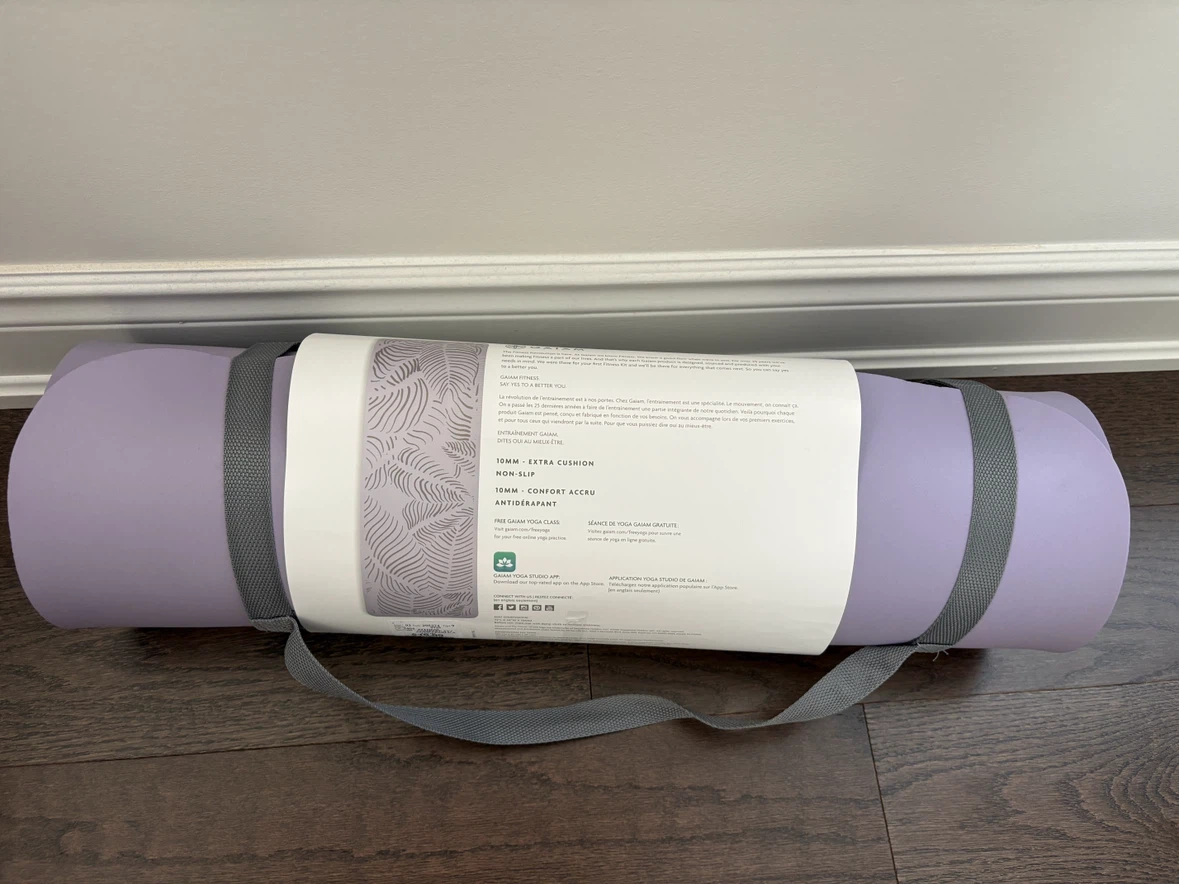 Gaiam Fitness Mat - 10mm Extra Cushion Purple - photo 2