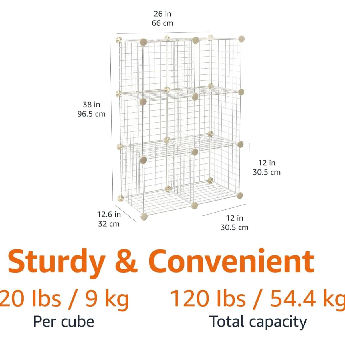 AmazonBasics 6-Cube Wire Storage Shelves - photo 2