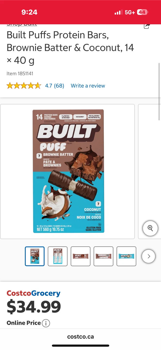 Built Puffs Protein Bars - Brownie Batter & Coconut - photo 3
