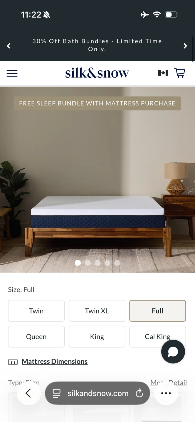 Full size bed set, like new, S&S Mattress - photo 2