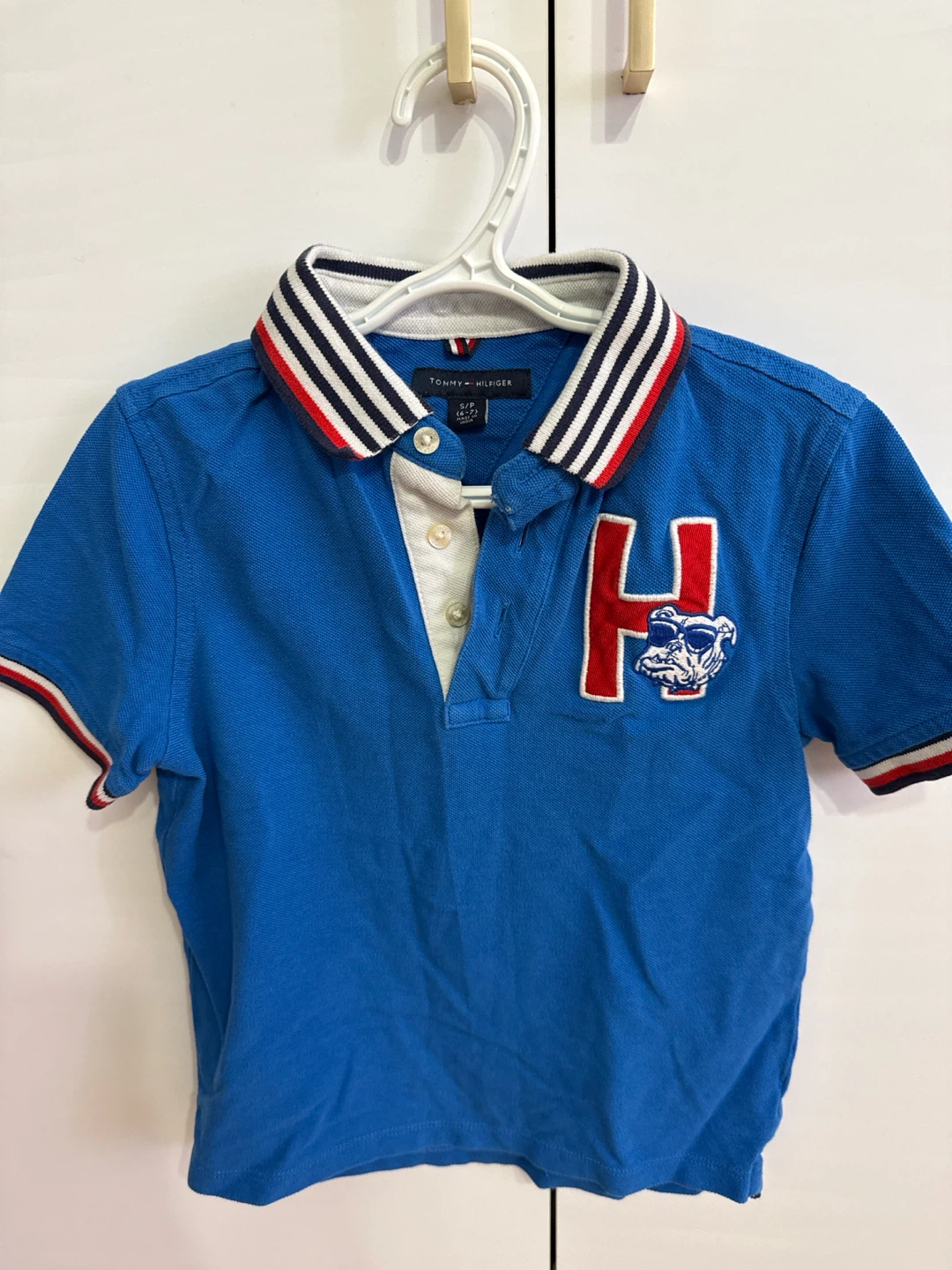 Tommy Hilfiger Blue Polo Shirt with 'H' Bulldog Logo