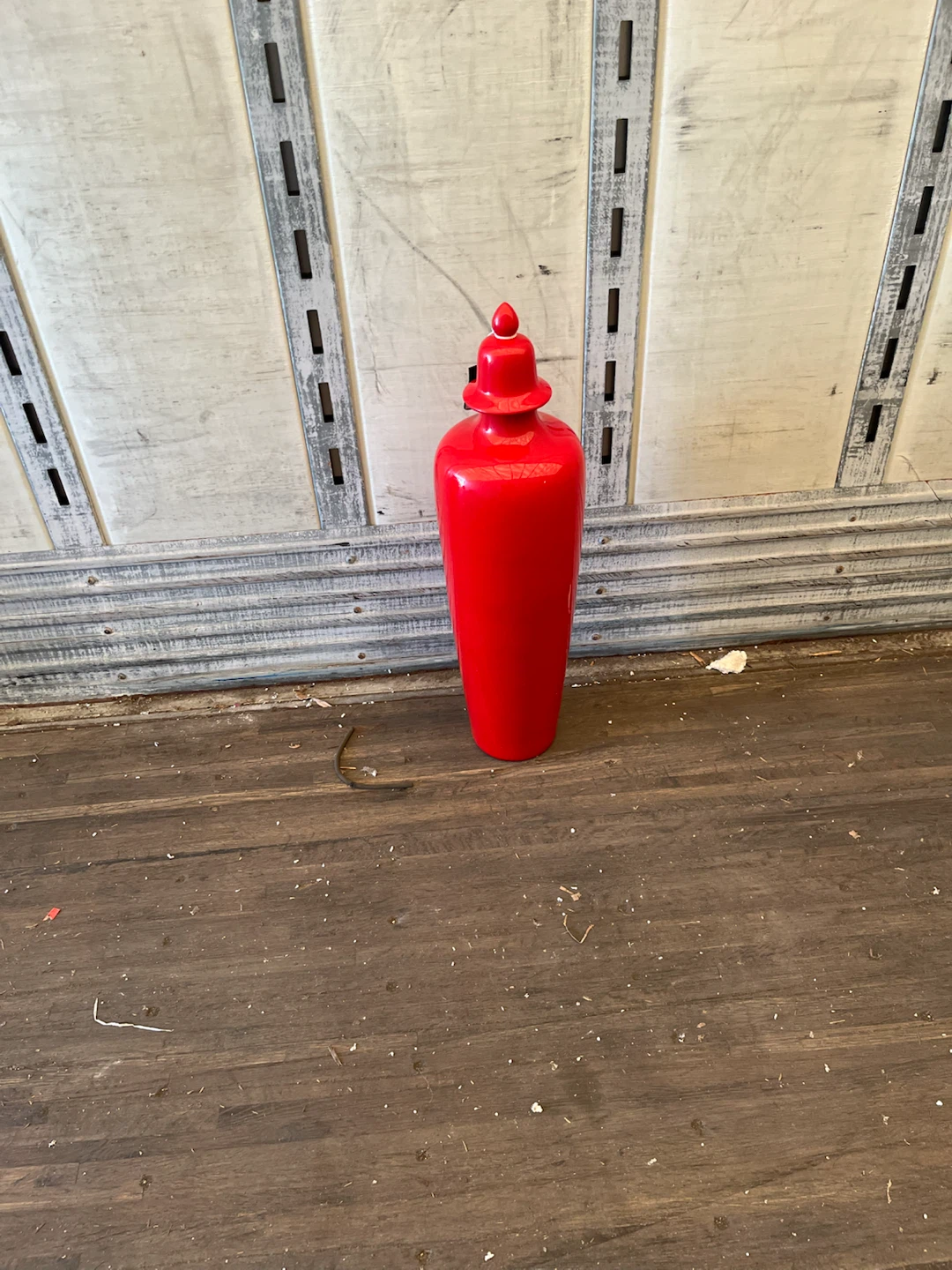 Red decorative bottle