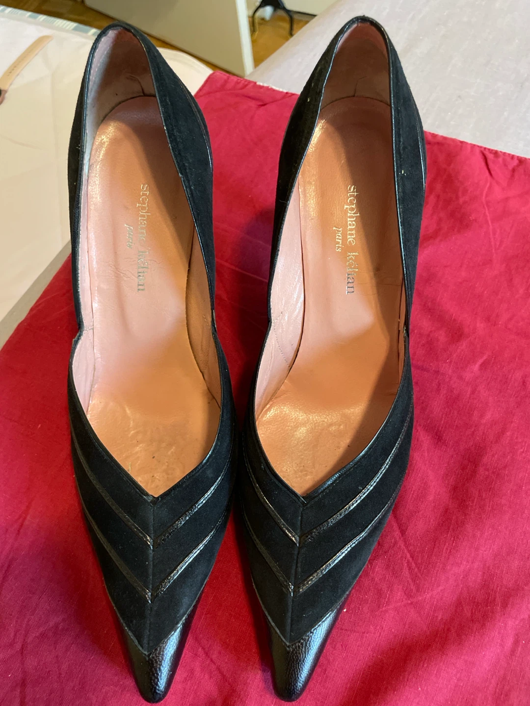 Stephane Kélian Black Suede Heels Size 5