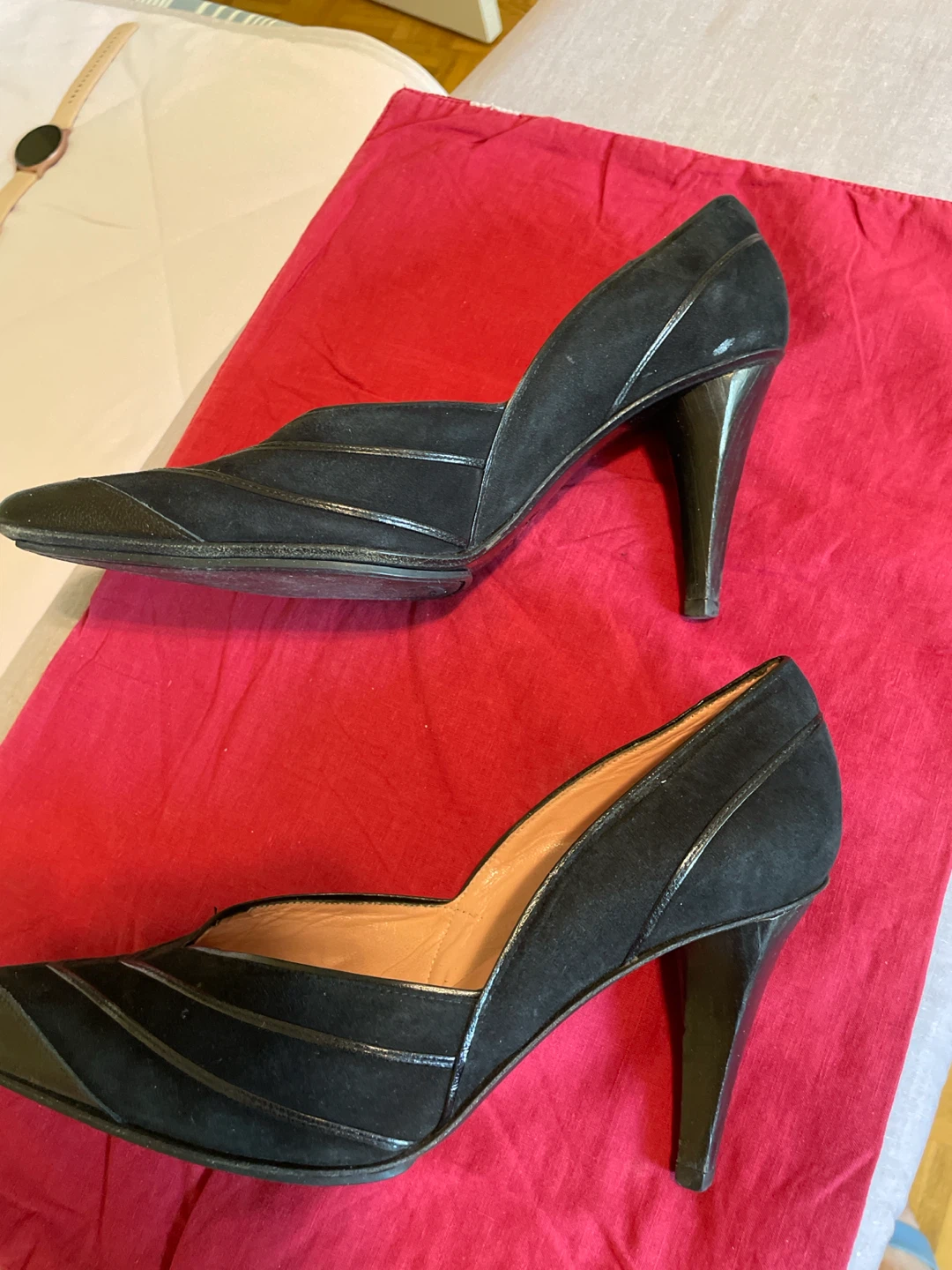 Stephane Kélian Black Suede Heels Size 5 - photo 2