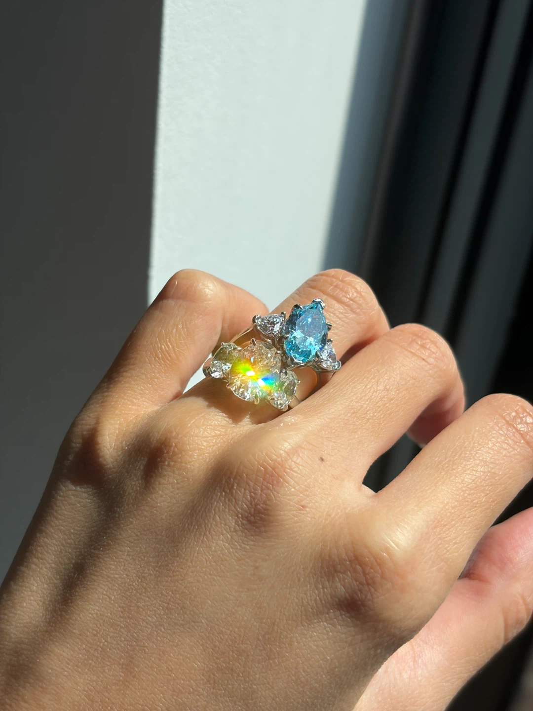 3CT Moissanite Diamonds Ring