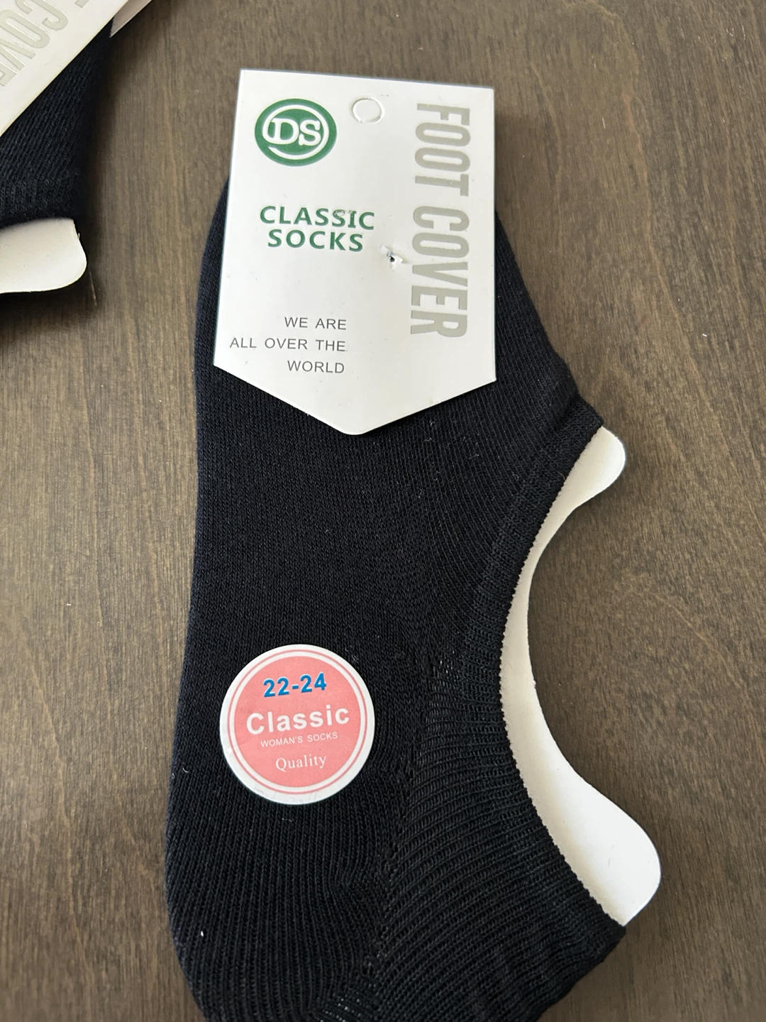 Classic Socks Foot Cover Socks (Black, Size 22-24) - photo 2