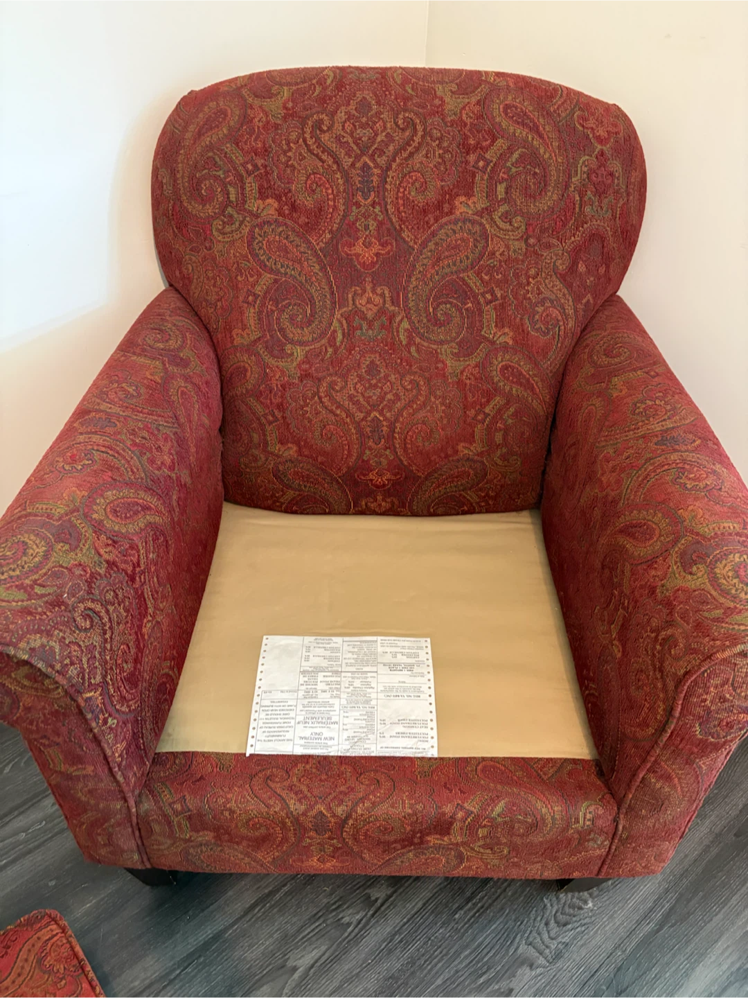 Red Vintage Accent Chair - photo 4