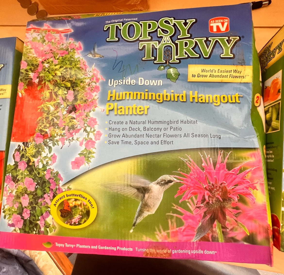 Topsy Turvy Upside Down Hummingbird Planter
