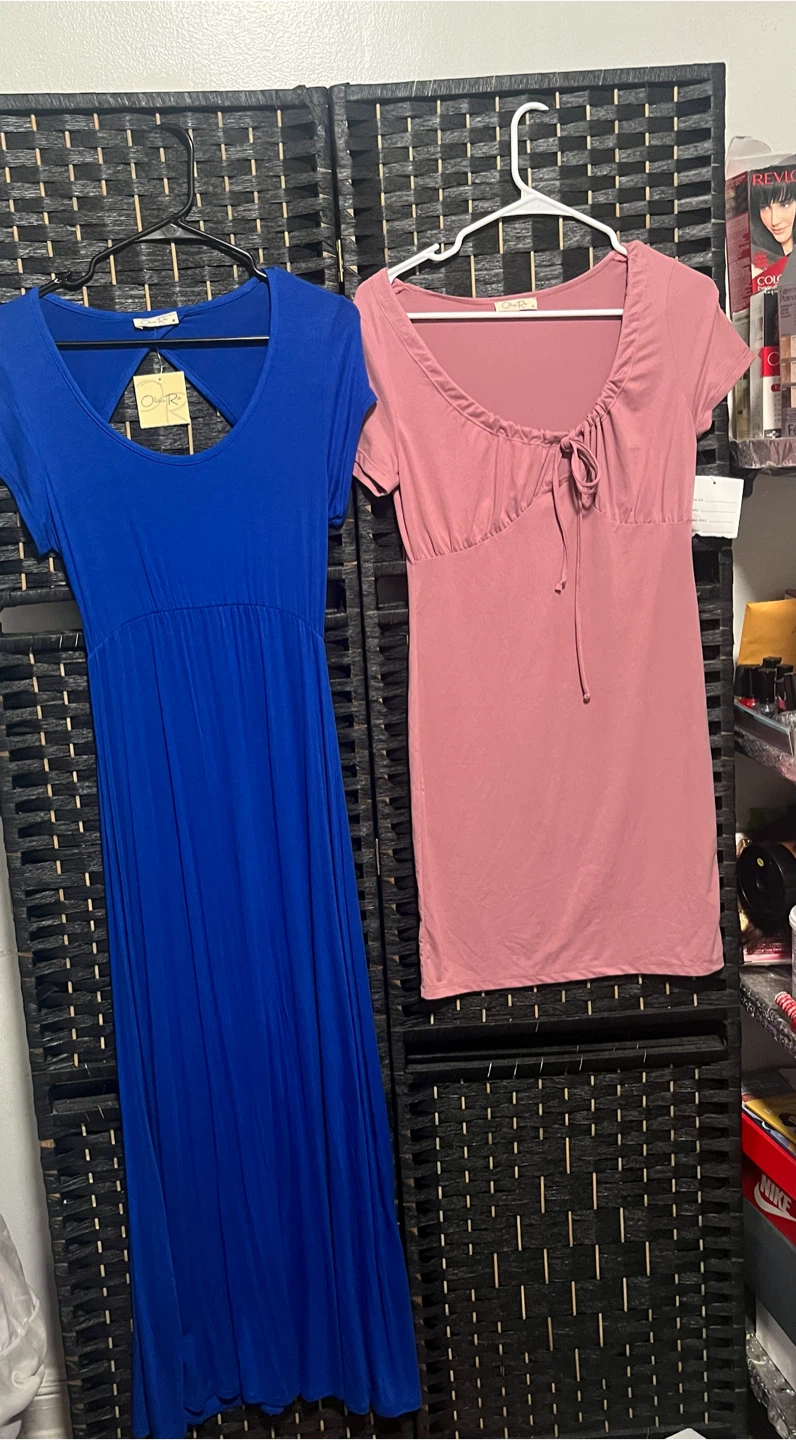 Size M 2  set Charlotte Russe Blue  and Pink Mini Dress - photo 2