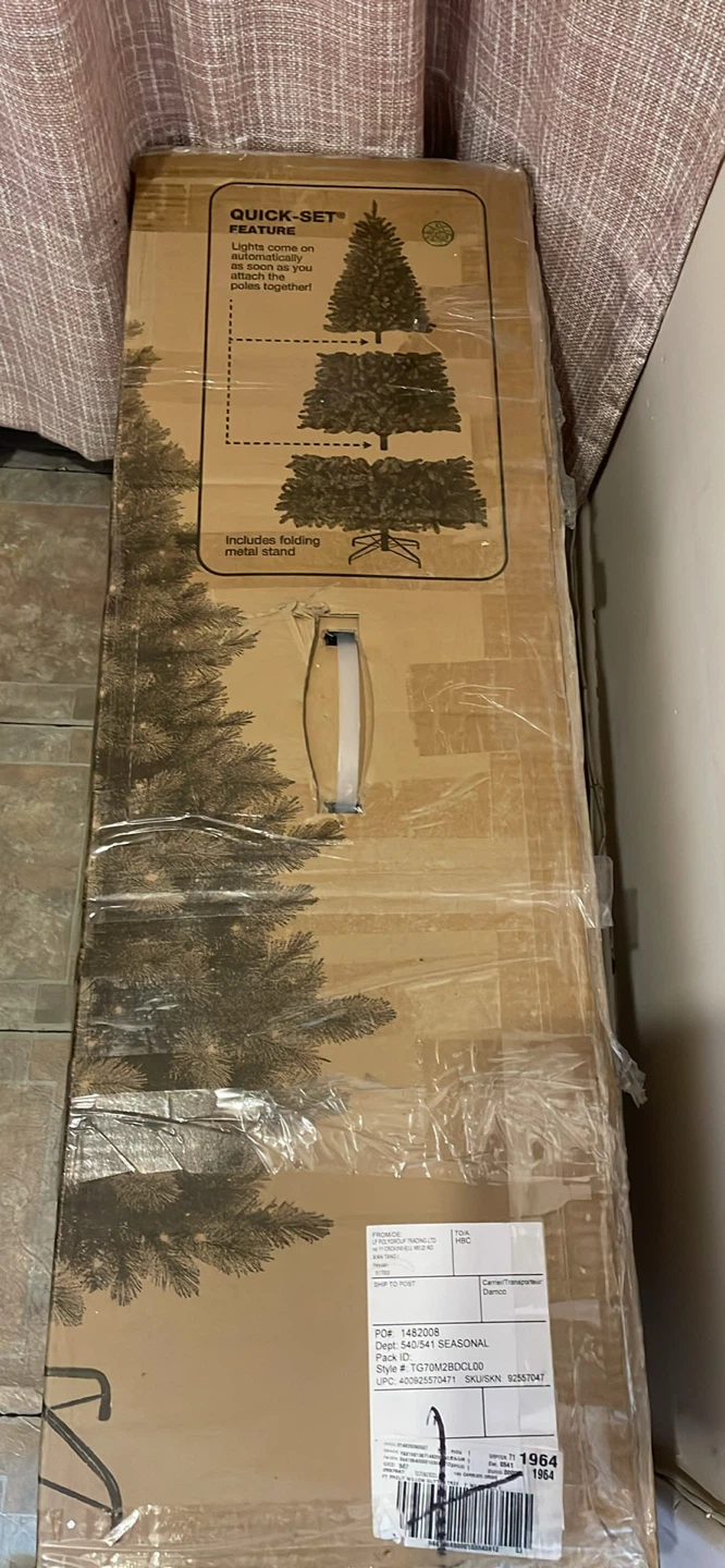 GlucksteinHome Pre-Lit Willow Glitter Tree - 7 ft - photo 2