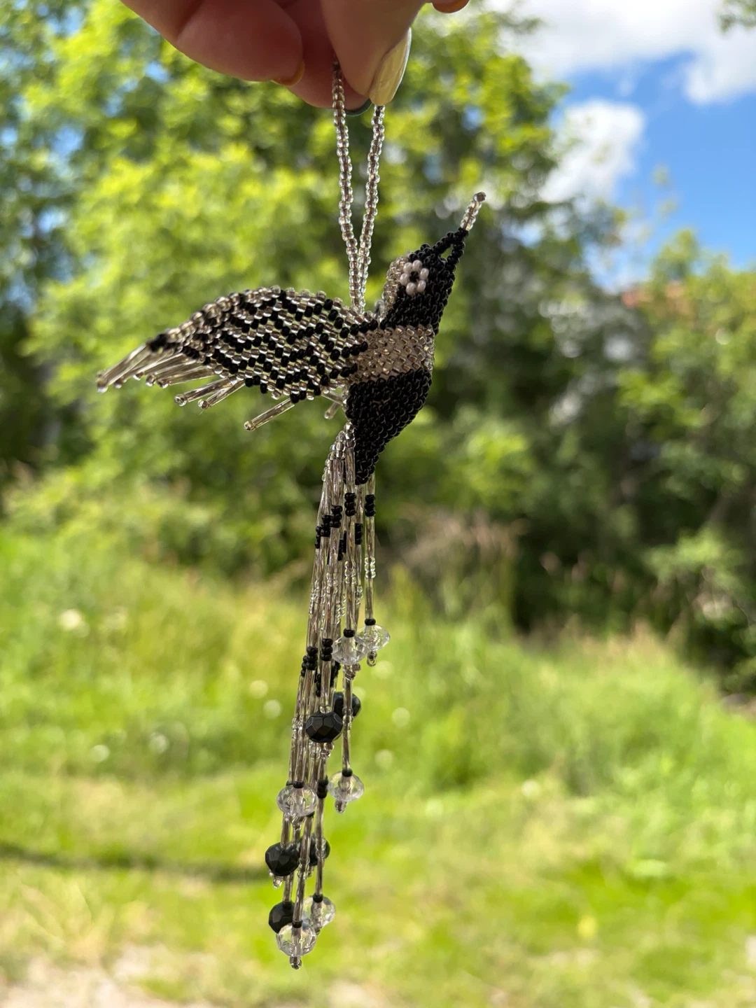 New Beaded Hummingbird Ornament