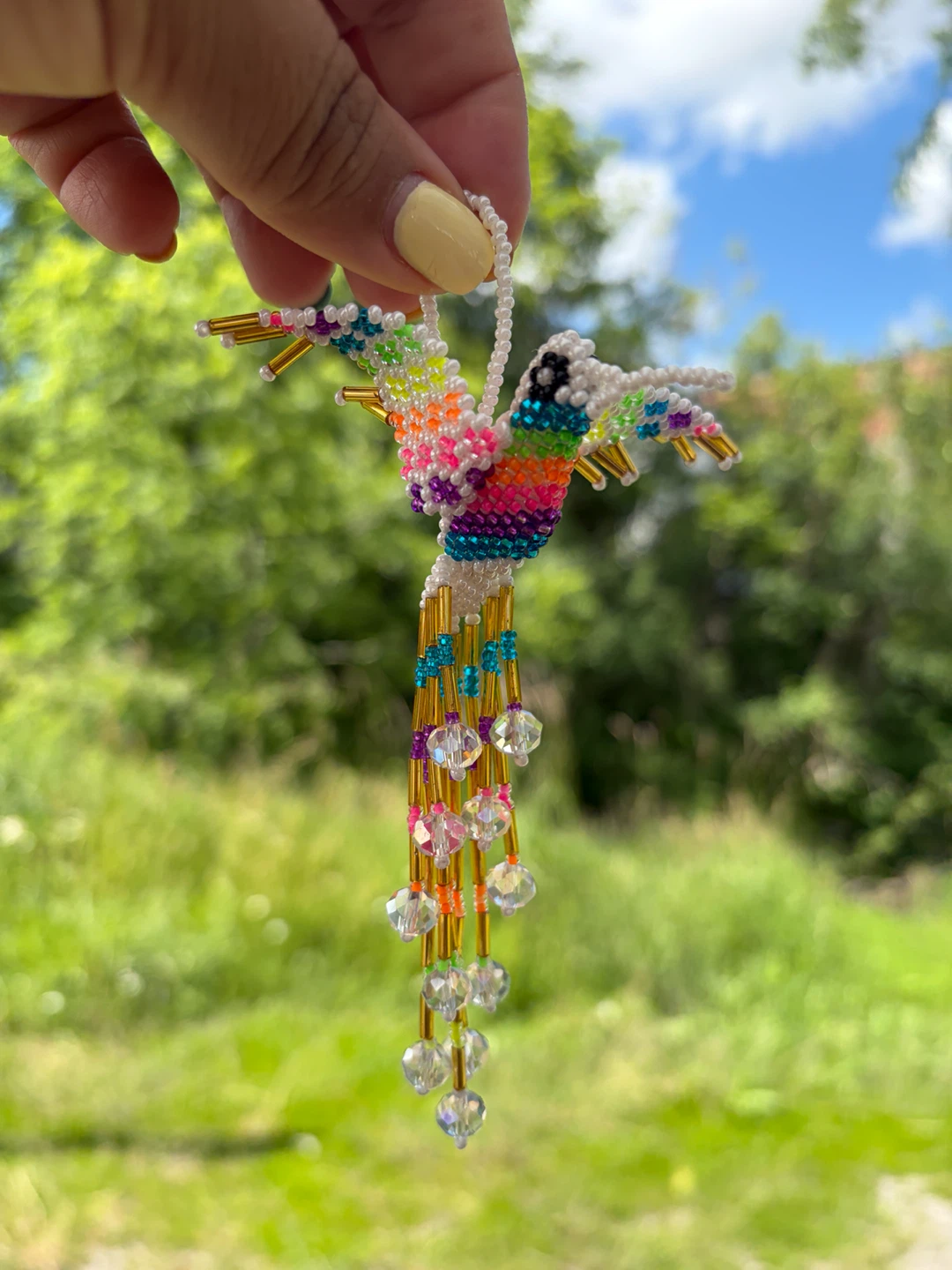 New Beaded Hummingbird Ornament - photo 2