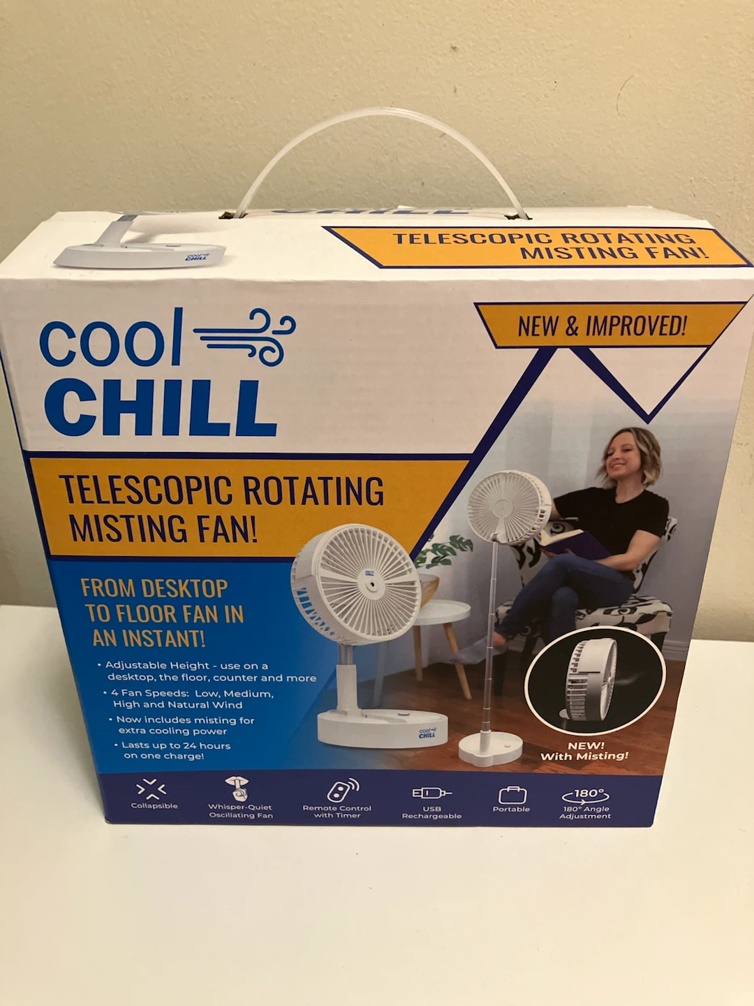 Cool CHILL Telescopic Rotating Misting Fan