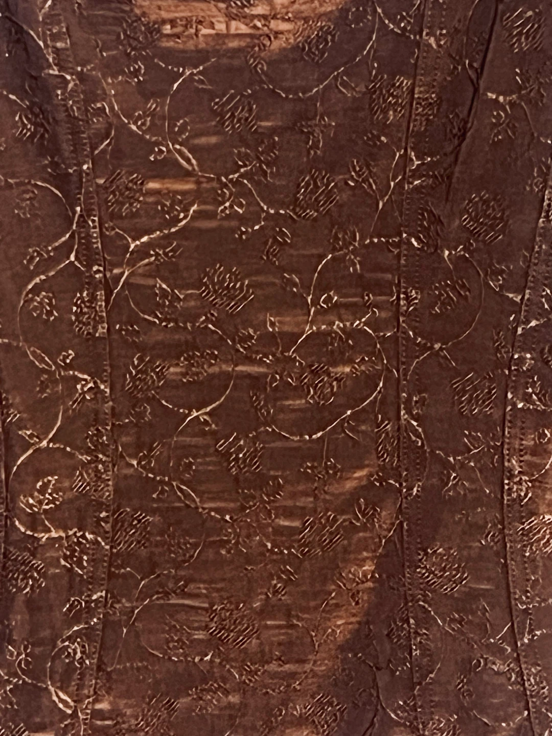 Bronze-Brown brocade corset-style tank top - photo 4