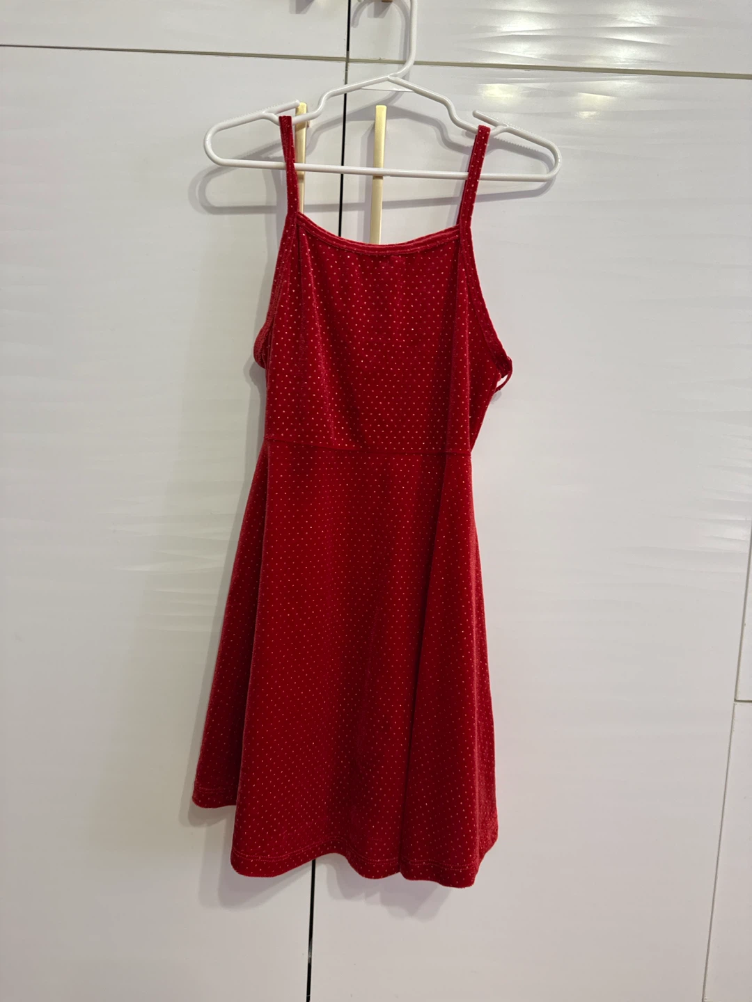 Little Star Red Velvet Sparkle Dress