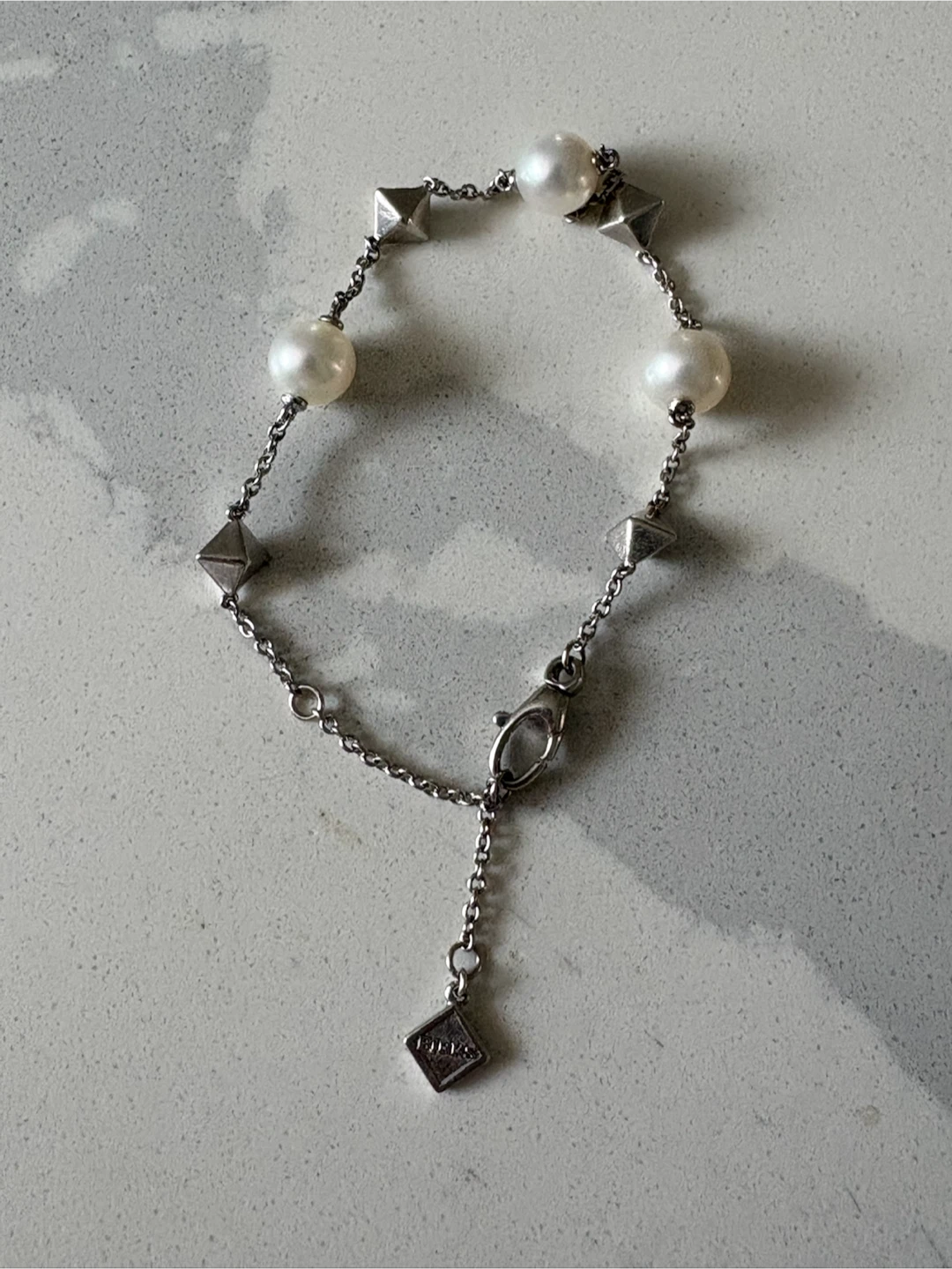 Maison Birks Pearl & 925 silver Stud Bracelet