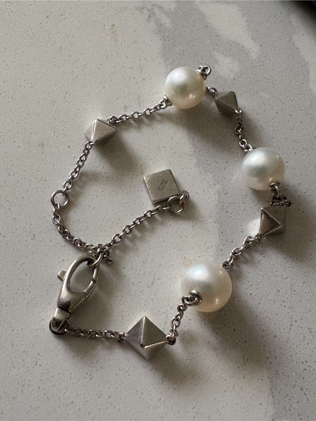 Maison Birks Pearl & 925 silver Stud Bracelet - photo 2