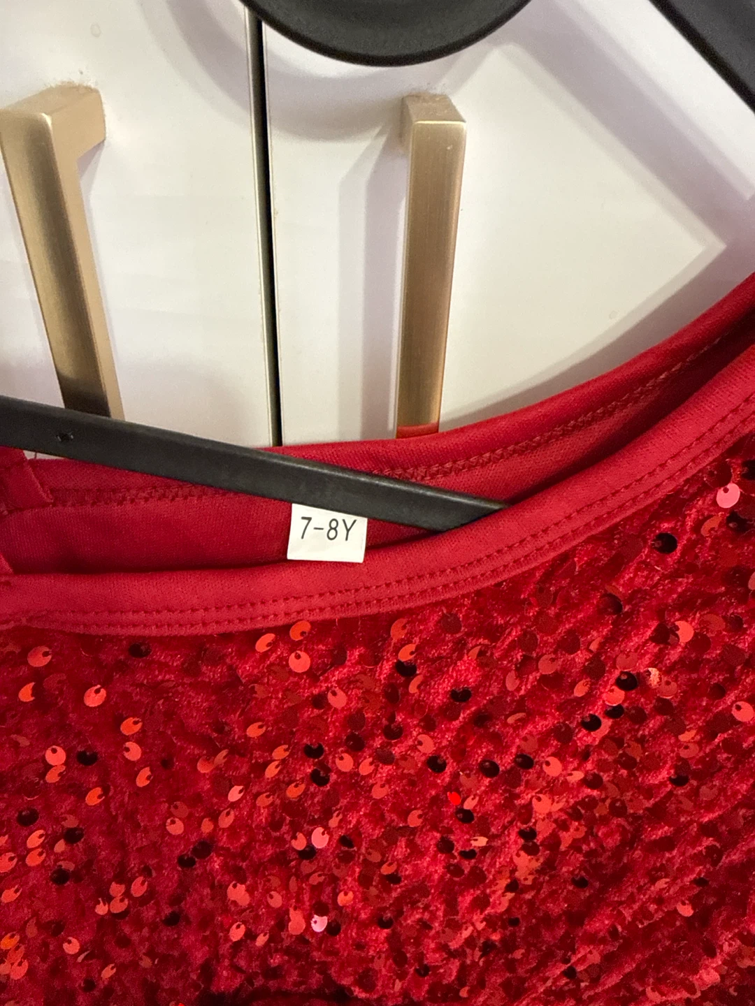 Girls Red Sequin Dance Dress 7-8 Years - photo 2