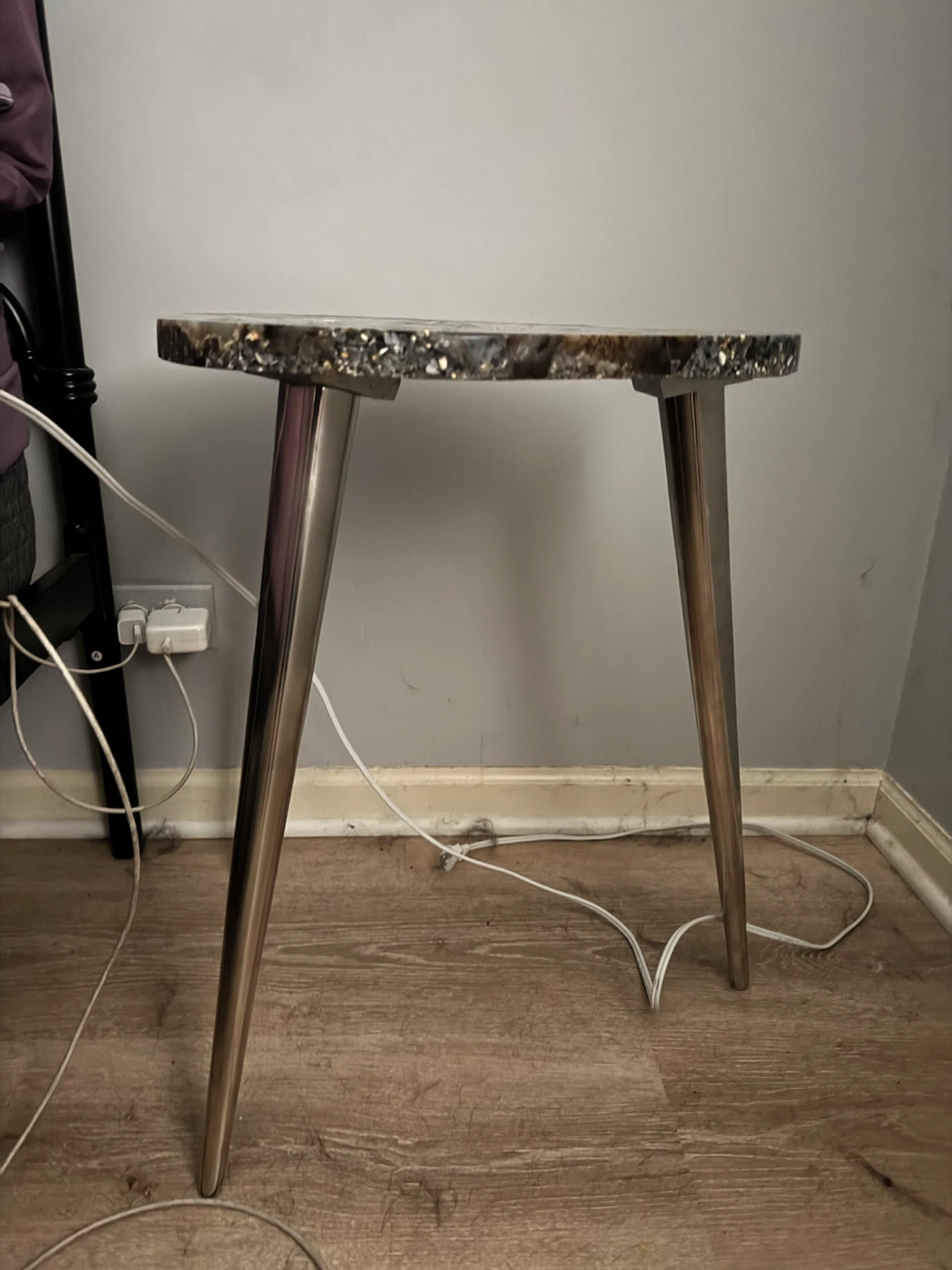 Moving Sale! Agate Slice Top Side Table