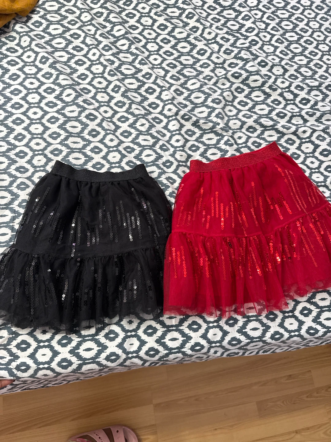 Kids Skirts - Black Sequin & Red Sequin